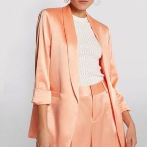 Alice + Olivia Kylie slouchy blazer silky light orange/sherbet